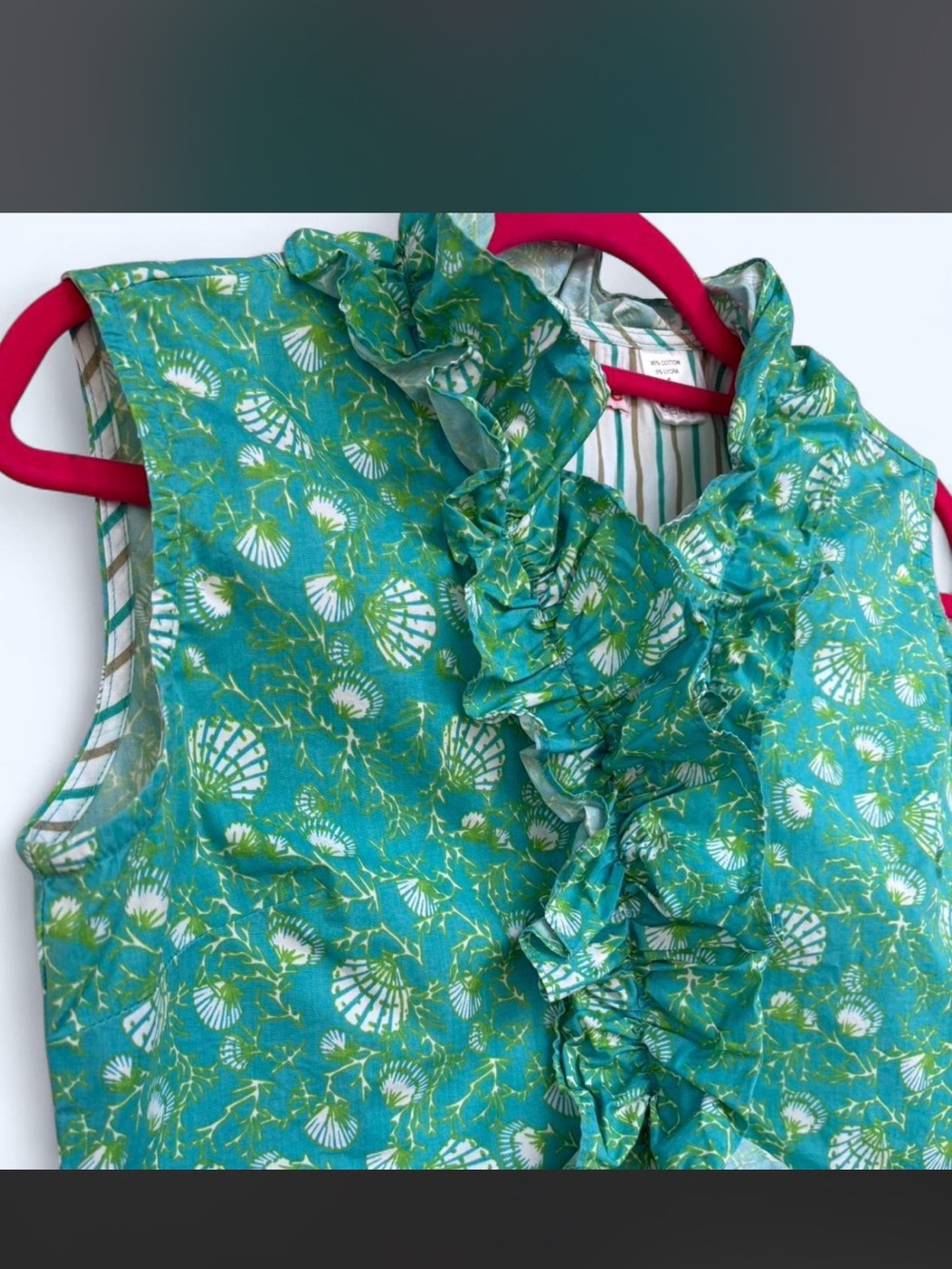 Tizzie Ruffle button down top